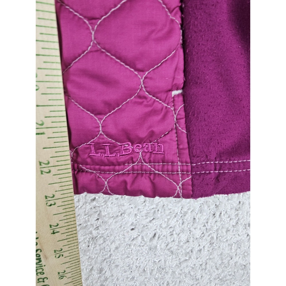 L.L.Bean Women's Vest Size Medium Ombre Pink Quilted Fleece‎ Side Panels Puffer - Picture 8 of 15